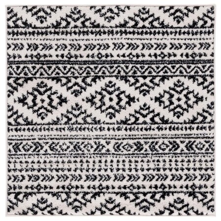 Safavieh 9 x 9 ft. Tulum Power Loomed Square Area Rug Ivory & Black TUL272B-9SQ